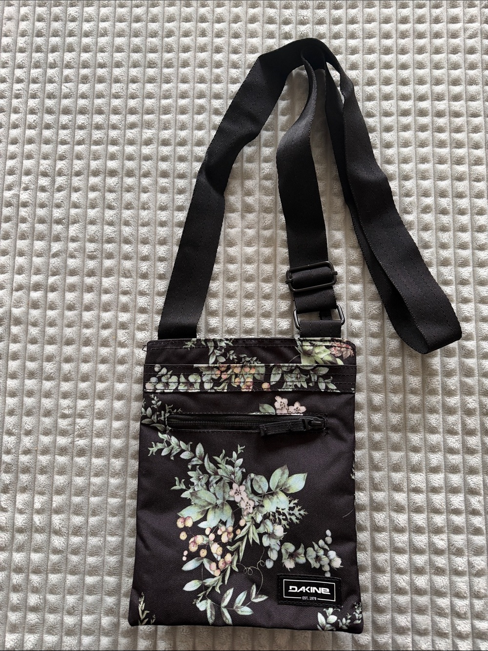 Dakine Black Floral Mini Crossbody Bag